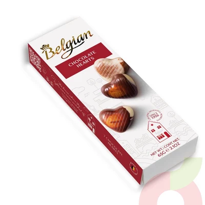 Chocolate Hearts Belgian 65Gr