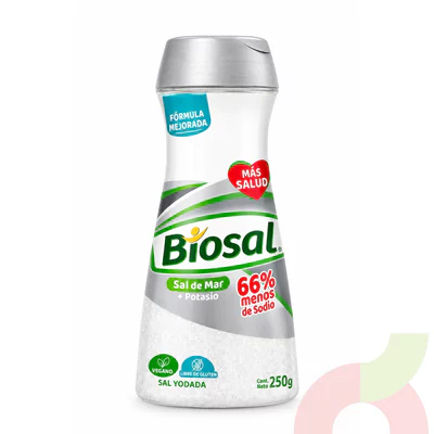 Salero Sal de Mar + Potasio Biosal 250Gr