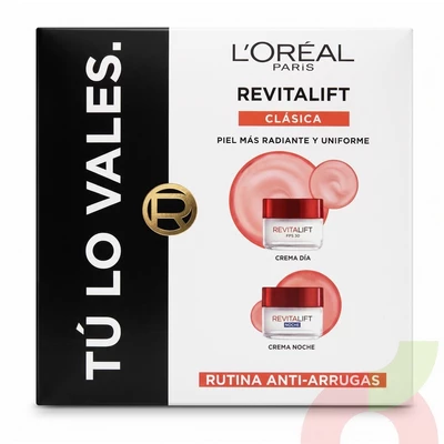 Set Rutina Anti Arrugas Crema Día + Noche Loreal 