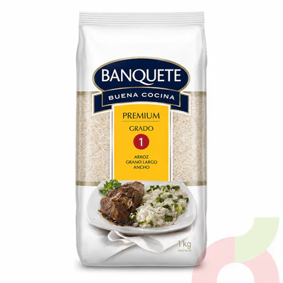 Arroz Premium Grano Largo G1 Banquete 1Kg