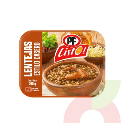 Lentejas Estilo Casero PF Listo 350Gr