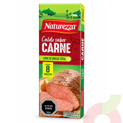 Caldo Carne Naturezza 80Gr 8 Unidades