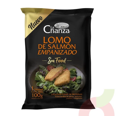 Lomo de Salmón Empanizado La Crianza 100Gr