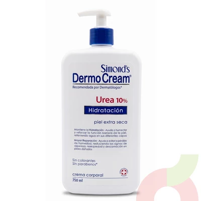 Crema Corporal Hidratación Urea 10% Simonds 750Ml