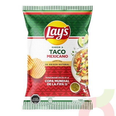 Papas Fritas Taco Mexicano Lays 160Gr