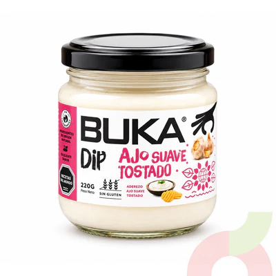 Dip Untable de Ajo Suave Tostado Buka 220Gr 