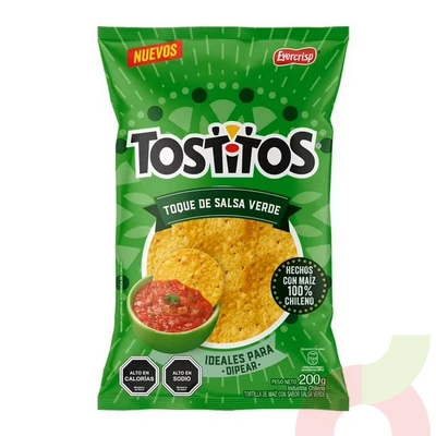 Tostitos Toque de Salsa Verde Evercrisp 200Gr