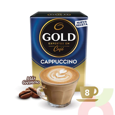 Café Cappuccino Gold 112Gr 8 Unidades