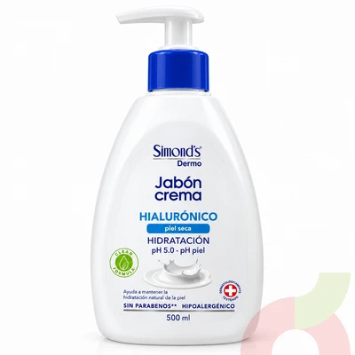 Jabón Crema Hialurónico Simonds 500Ml