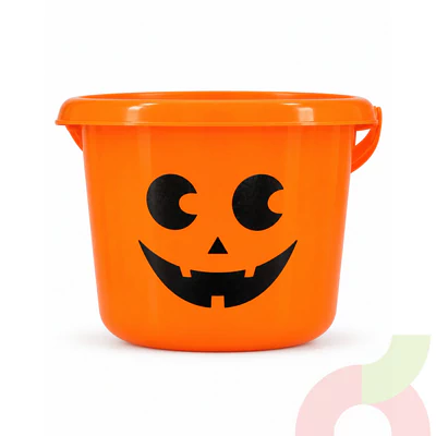 Balde Calabaza Halloween 15Cm 1 Unidad