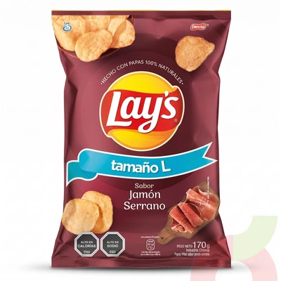Papas Fritas L Jamón Serrano Lays 170Gr