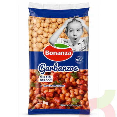 Garbanzos Sin Piel G2 Bonanza 1Kg