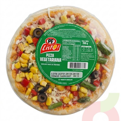 Pizza Vegetariana Individual Pf Listo 250Gr