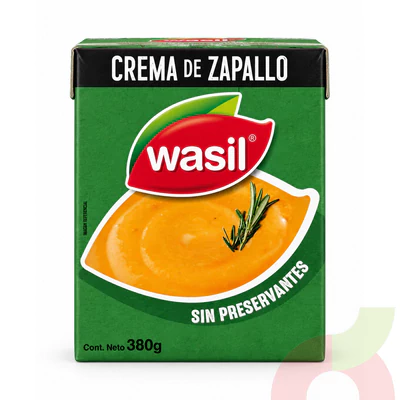 Tetrapack Crema de Zapallo Wasil 380Gr