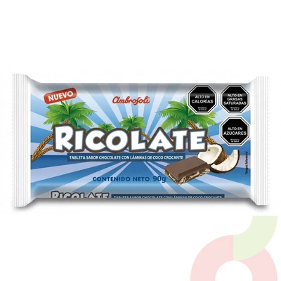 Chocolate Ricolate Ambrosoli 90Gr