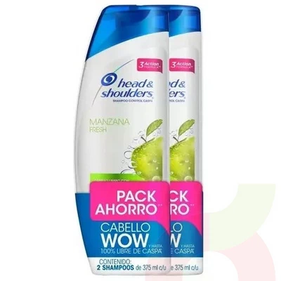 Shampoo Manzana Head & Shoulders Pack 2 Unidades 375 Ml 