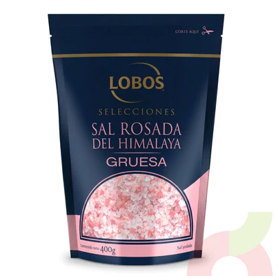 Doypack Sal Rosada Gruesa Lobos 400Gr 