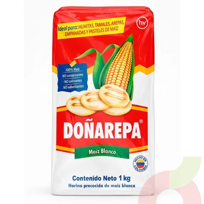 Harina de Maíz Blanco Doñarepa 1Kg
