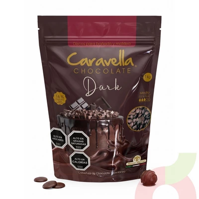 Cobertura Chocolate Dark Caravella 1Kg