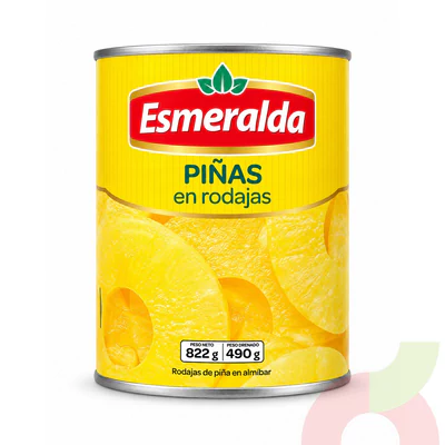 Piña en Rodajas Esmeralda 822Gr - 490Gr Drenado
