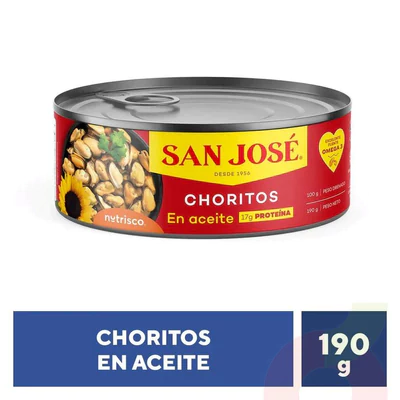 Choritos en Aceite San José 190Gr-100Gr Drenado