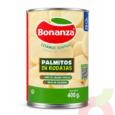 Palmitos en Rodajas Bonanza 400Gr - 220Gr Drenado