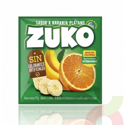 Jugo en Polvo Naranja Plátano Zuko 15Gr