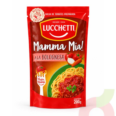 Salsa Mamma Mía a la Bolognesa Lucchetti 200Gr