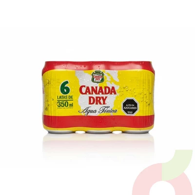 Pack Lata Agua Tónica Canada Dry 350Cc 6 Unidades