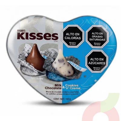Kisses Chocolate & Cookies 'n' Creme Hersheys 102Gr