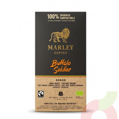 Cápsulas Café Buffalo Soldier Marley 50Gr 10 Unidades
