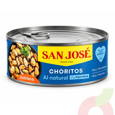 Choritos al Natural San José 190Gr - 100Gr Drenado