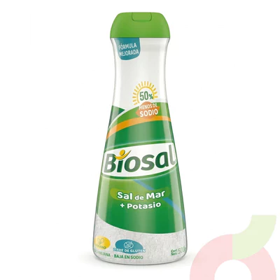 Salero Sal de Mar + Potasio Biosal 500Gr