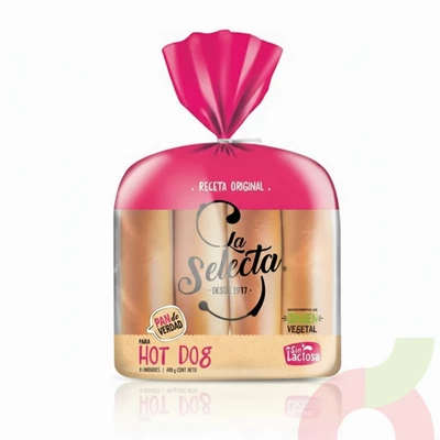 Pan Hotdog Selecta 480Gr 8 Unidades