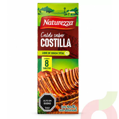Caldo Costilla Naturezza 80Gr 8 Unidades