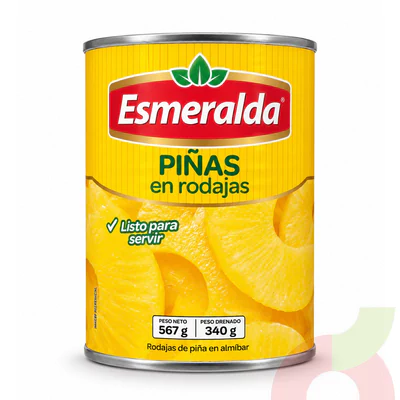 Piña en Rodajas Esmeralda 567Gr - 340Gr Drenado