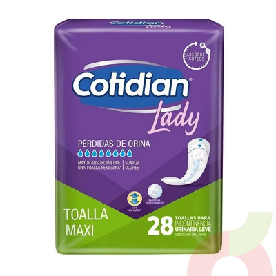 Toalla Maxi Lady Cotidian 28 Unidades