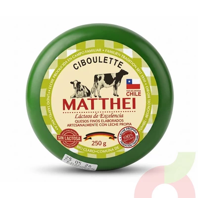Queso Especiado Ciboulette Matthei 250Gr