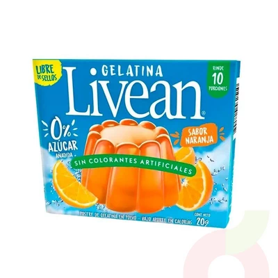Gelatina Naranja 0% Azúcar Livean 22Gr