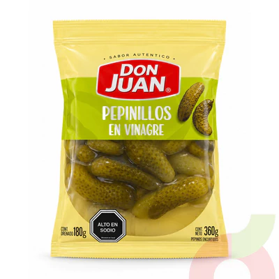 Pepinillos en Vinagre Don Juan 180Gr Drenado
