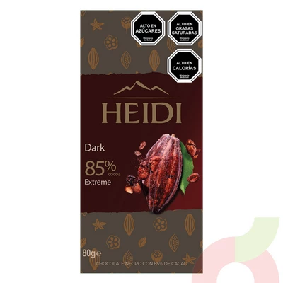 Chocolate Dark Extreme 85% Cacao Heidi 80Gr