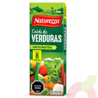 Caldo Verduras Naturezza 80Gr 8 Unidades