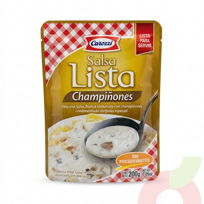 Salsa Lista Champiñones Carozzi 200Gr