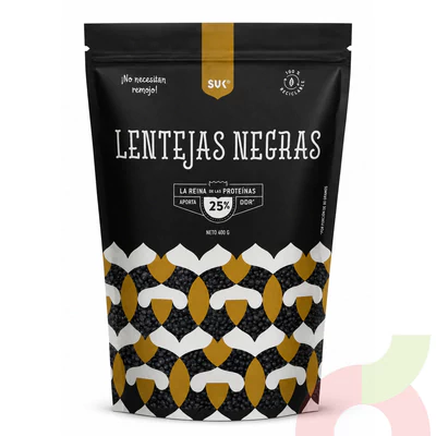 Lentejas Negras Suk 400Gr