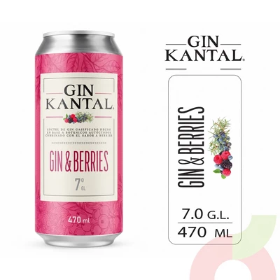 Cóctel Gin & Berries Kantal 470Cc