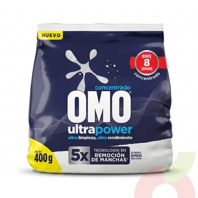 Detergente en Polvo UltraPower Omo 400Gr