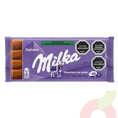 Chocolate con Leche Milka 80Gr