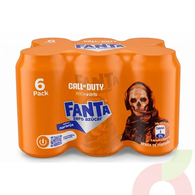  Pack Bebida Zero Azúcar Fanta 350Cc 6 Unidades