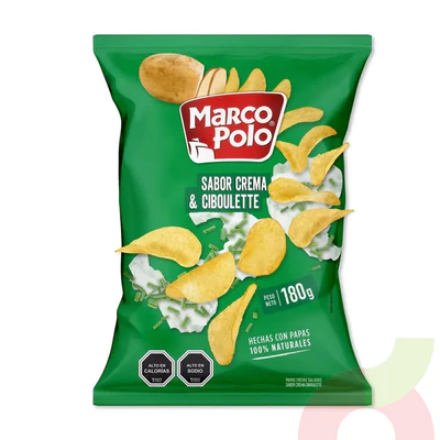 Papas Fritas Crema & Ciboulette Marco Polo 180Gr