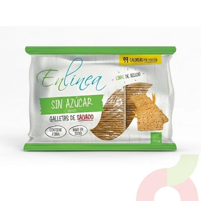 Galletas Salvado Sin Azúcar En Línea 585Gr 14 Unidades